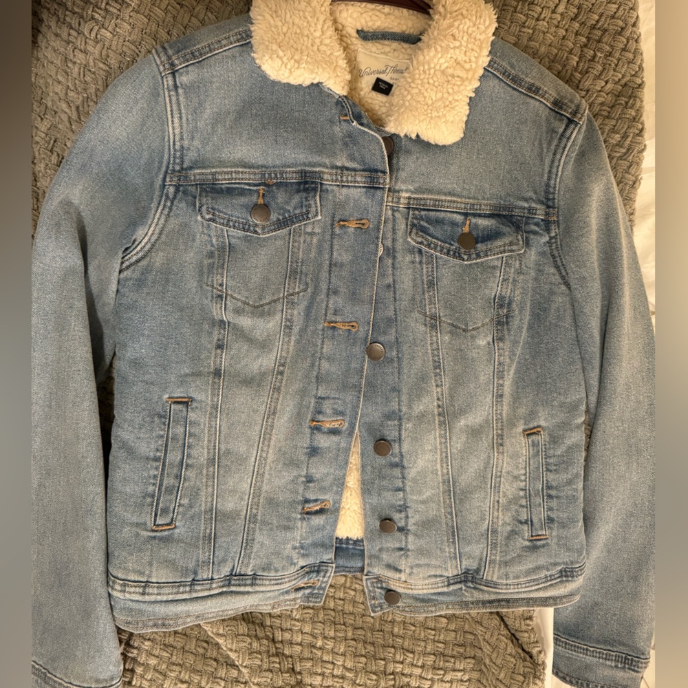 Sherpa lined denim jacket